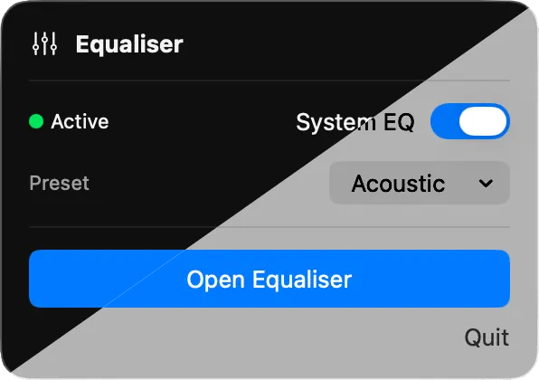 Equaliser screenshot