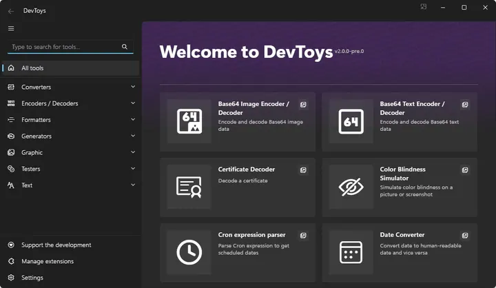DevToys screenshot