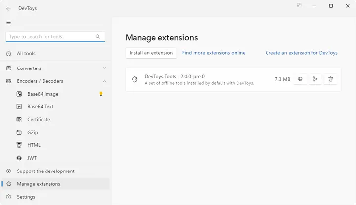 DevToys screenshot