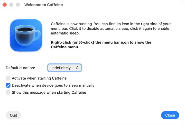 Caffeine 스크린샷