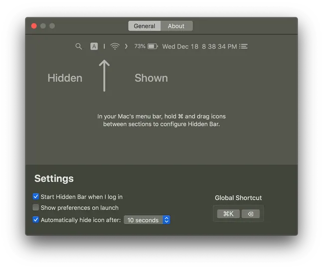 Hidden Bar-Screenshot
