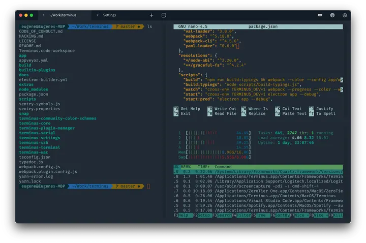 Tabby screenshot