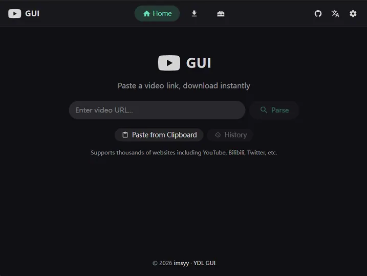 yt-dlp GUI-Screenshot
