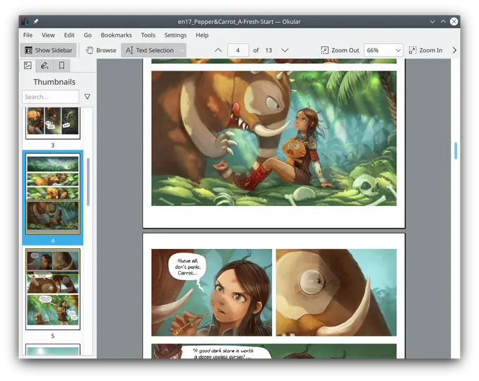 Okular screenshot