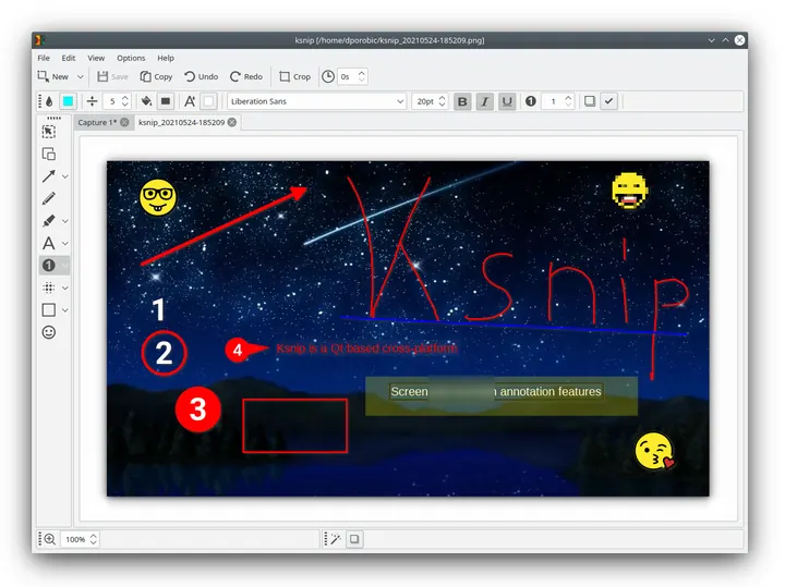 ksnip 스크린샷
