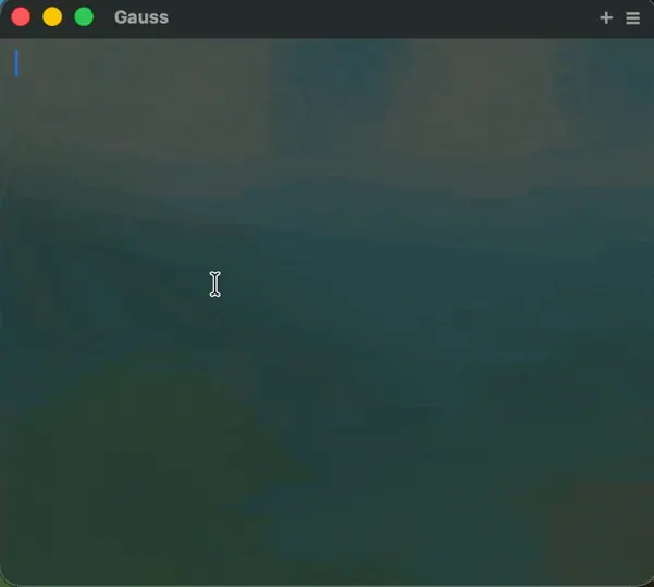 Gauss screenshot