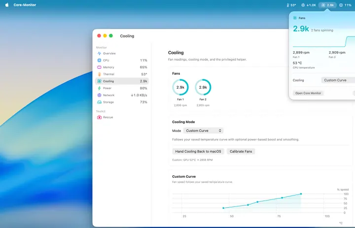 لقطة شاشة لـ Core-Monitor