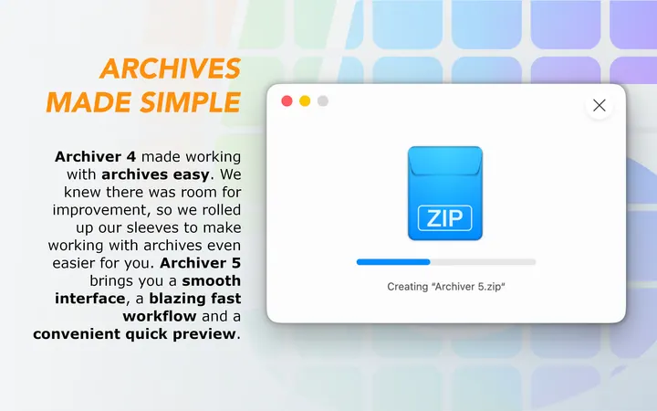 Archiver screenshot