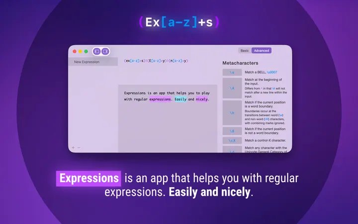 Expressions screenshot